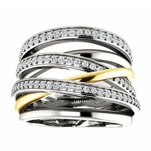 NEW Gold/Silver Stamped 925 Ring - Picture 2 of 11